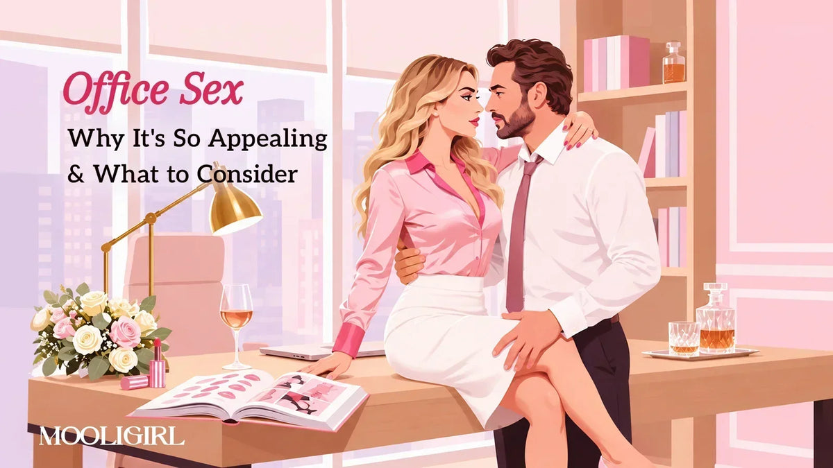 Couple sharing a private moment in an office setting
