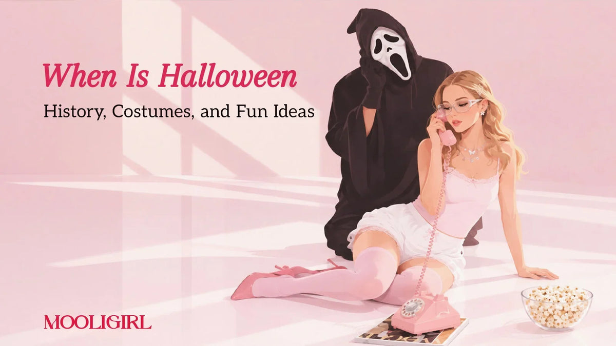 A woman sitting beside a person in a Ghostface costume