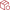 Red geometric shape on a white background